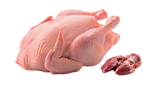 Pollo entero con menudos
